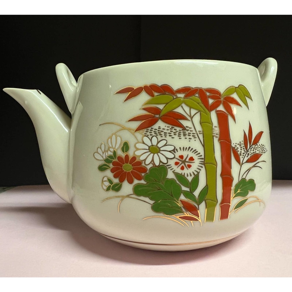 Vintage Japanese Retro Teapot with two cups, Armbee San Francisco, Made in Japan